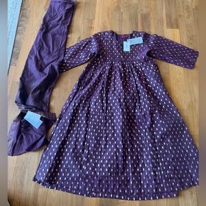 Zuba wine Banarsi wine color Dress with Gold Accents&dupatta